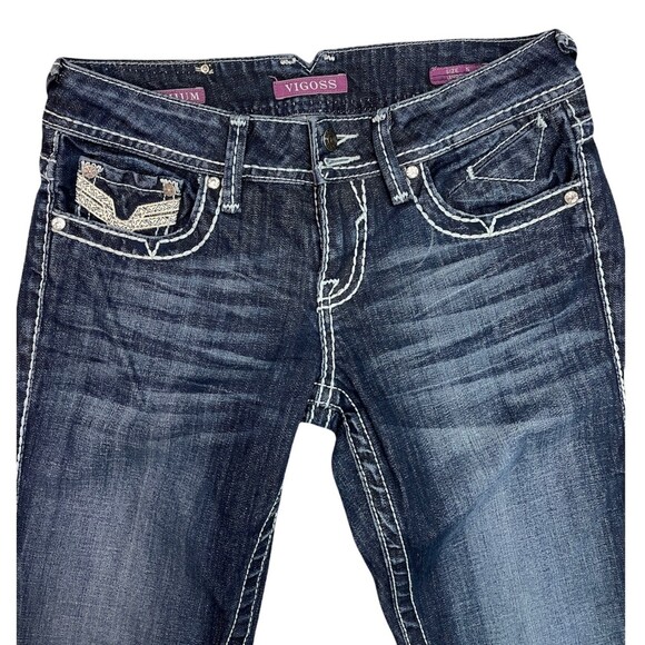 Women’s Vigoss Premium Denim Embellished Jeans - Size 5 (29"x31") - Picture 3 of 7